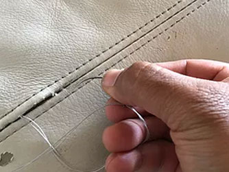 Leather Lounge Seams Are Coming Apart - Hand Stitching